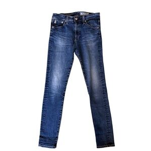 Ag Adriano Goldschmied Dark Blue Farah Skinny Ankle Denim Jeans Size 27 Stretch
